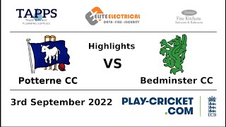 Highlights of Potterne vs Bedminster  WEPL Premier One  3rd September 2022 [upl. by Erine]