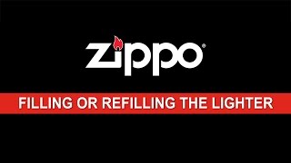 Zippo Instructional Filling or Refilling the Lighter [upl. by Vivl906]