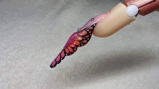 TUTORIAL UÑAS DE GEL Butterfly Nail [upl. by Adyela379]