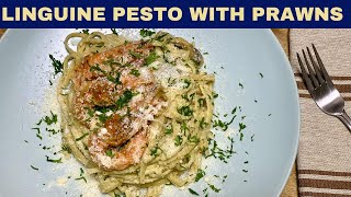 LINGUINE PESTO WITH PRAWNS I FOREVER GRATEFOOD linguinepestowithprawns forevergratefood [upl. by Eicul189]