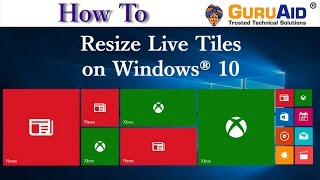 How to Resize Live Tiles on Windows® 10  GuruAid [upl. by Kotick]