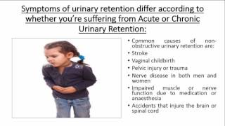 What causes urinary retention [upl. by Halullat]