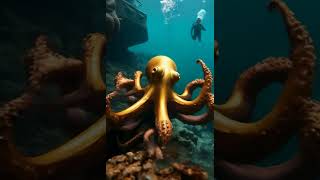 A golden skinned octapus caought by divers  AI Generated [upl. by Perloff837]