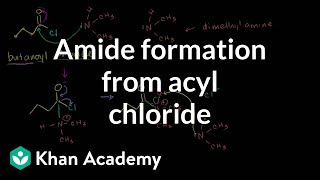 Amide formation from acyl chloride  Carboxylic acids and derivatives  Khan Academy [upl. by Jock557]