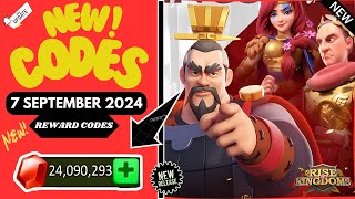 🌠 UPDATE🌠 RISE OF KINGDOMS CODES 7 SEPTEMBER 2024  RISE OF KINGDOMS REDEEM CODES 2024  CODE ROK [upl. by Alesandrini]