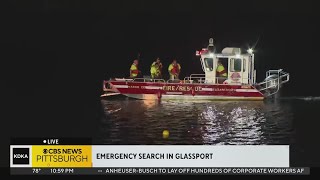 Water rescue searching for teenager in Glassport [upl. by Yecad]