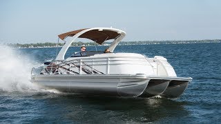 Pontoon amp Deck Boat Reviews 2018 Bennington Q25 Swingback [upl. by Yeca]