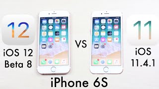 iPHONE 6S iOS 12 BETA 8 Vs iOS 1141 Comparison Review [upl. by Kenon]