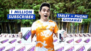 1 MILLION SUBSCRIBERS PHONE AND TABLET GIVEAWAY  HASH ALAWI [upl. by Pierce]