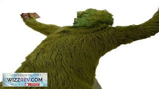 Halloween Explosion Soft Green Hairy Monster Grinch Cos Clothes Santa Claus Review [upl. by Irac179]