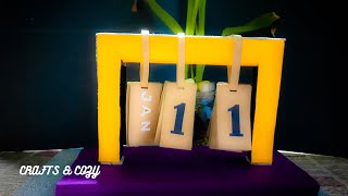 Creative Cardboard calendar  Diy easy calendar craft homedecor [upl. by Veneaux]