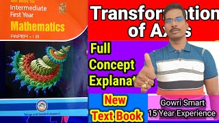 AP Intermediate 202425 Maths 1BChapter2 Transformation of axes Full Concept Explanation [upl. by Lrem]