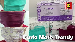 4Ply Surgical Face Mask Trendy And Disposable Mask With Protective By Durio Buatan Malaysia Unboxing [upl. by Fuhrman]