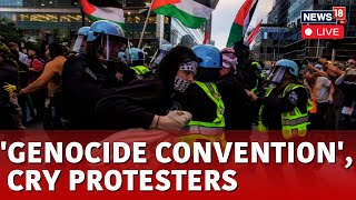 DNC 2024 Live  ProPalestinian Protesters Rock DNC Day 2 2024  Democratic National Convention N18G [upl. by Nodnol806]