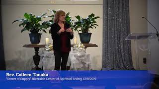 Secret of Supply Rev Colleen Tanaka Riverside Center for Spiritual Living [upl. by Lello]