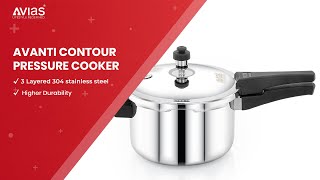 Avias India Riara Triply Stainless Steel Outer Lid Pressure Cooker [upl. by Sholley]