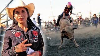 ES LA UNICA MUJER QUE MONTA TOROS EN USA La Bandida de Hidalgo y rancho el morral [upl. by Notyalc]