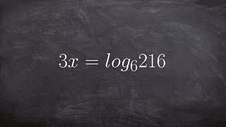 Converting an equation to exponential form to solve the logarithm [upl. by Nikolia]