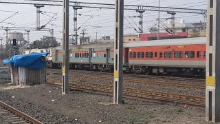 Indore to Hyderabad via Vadodara Surat Humsafar Express 20916 depart at Ujjain Jn Part 1 [upl. by Ellehcsar]