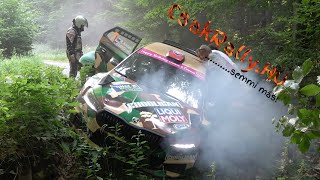 Rally Kosice 2024 Crash and Actions [upl. by Turtle]