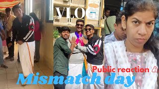 Mismatch day  public reaction ⚠️  Funny Day college dailyvlog friends viral fest publicreact [upl. by Ggerk18]