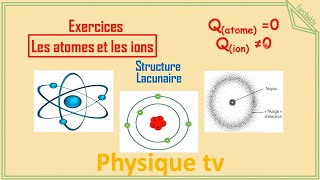 Atomes et ions Exercices corrigés 3 année collège [upl. by Linc]