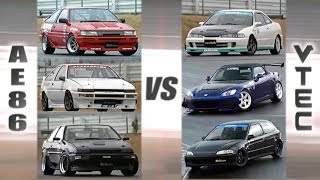 ENG CC VTEC Club vs AE86 Hachiroku Club HV55 [upl. by Seuqcaj]