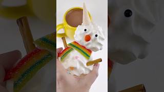 핫초코에 눈사람 동동 띄우는 방법 Hot Chocolate with Frozen Snowman [upl. by Otxis687]