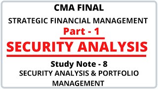 Security Analysis and Portfolio Management  Strategic Financial Management  CMA Final  CMA [upl. by Fiorenze]