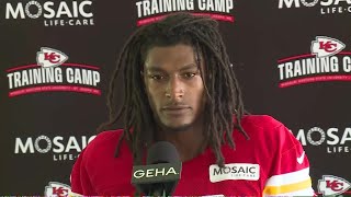 Running back Isiah Pacheco talks after day three of Chiefs training camp [upl. by Beau]