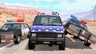 Crazy Police Chases 30  BeamNG Drive Crashes [upl. by Adnolaj552]