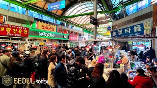 Gwangjang Market •4k Seoul Korea [upl. by Enirroc]