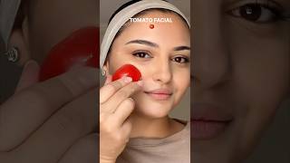 Easy TOMATO FACIAL At Home  Get Fair amp Spotless SkinTry This Tomato Scrub 🍅 facial diy shorts [upl. by Manuel]