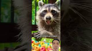 Raccoon Caught Stealing Cat Food Hilarious Moment jachiemcrey animals animallsforlife pets [upl. by Rehpotsirk]