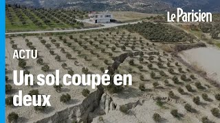 Séismes en Turquie en Syrie  des paysages fissurés par les tremblements de terre [upl. by Gnort]