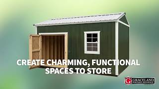 Portable Garden Sheds for Sale at Graceland Portable Buildings [upl. by Akselaw]