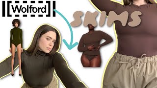 WOLFORD BODYSUIT AND SKIMS TRY ON HAUL [upl. by Hutchins]