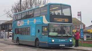 Route Visual  Arriva Kent amp Surrey  Route 360 Sheerness on Sea  Leysdown on Sea  6437 GN04 UFE [upl. by Phia]