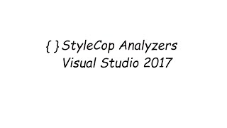 How to use StyleCop in Visual Studio 2017 [upl. by Latsryk]