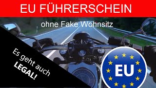 Bei EUFührerschein Agenturen ohne echte Wohnsitze Finger weglassen es geht auch legal [upl. by Yrahk]