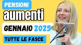 quotAumenti delle Pensioni da Gennaio 2025 Tutte le Novità e le Percentuali di Rivalutazionequot [upl. by Dietz207]