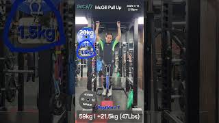 Weighted Pull Up BW59kg Daily SHORT Strength Training motivation Pullup 2024 11 14 [upl. by Krahmer682]