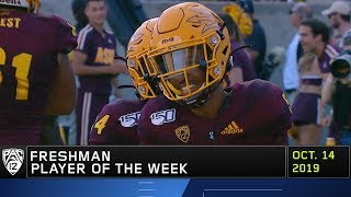 Sun Devils quarterback Jayden Daniels nabs 3rd Pac12 Freshman of the Week award [upl. by Ettelra]