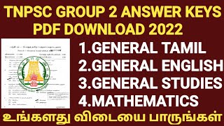 tnpsc group 2 answer key 2022  tnpsc group 2 answer key 2022 pdf download  group 2 answer key 2022 [upl. by Crin]