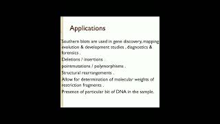 Southern blotting is a technique that transfers DNA fragments from a gel to a membrane [upl. by Anoi]