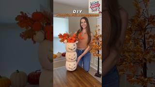 DIY Pumpkin Pail Arrangement Perfect Fall Decor [upl. by Ahsyas]