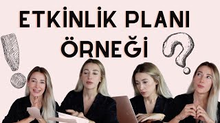 Okul Öncesi Dönemde Etkinlik Planı Örneği [upl. by Timoteo]