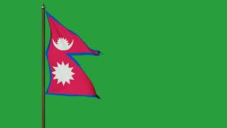 Nepali Flag greenscreen NepalFlag greenscreenvideo [upl. by Nosnej]