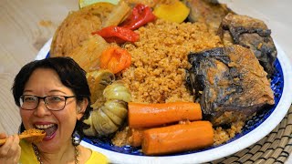 Thiéboudiène  Le plat national du Sénégal  Riz au poisson et aux légumes [upl. by Norrahc]