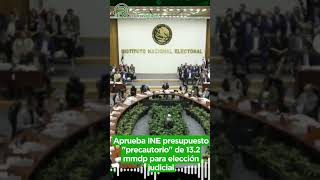 INE aprueba presupuesto precautorio elecciónjudicial Hacienda [upl. by Nylyahs]